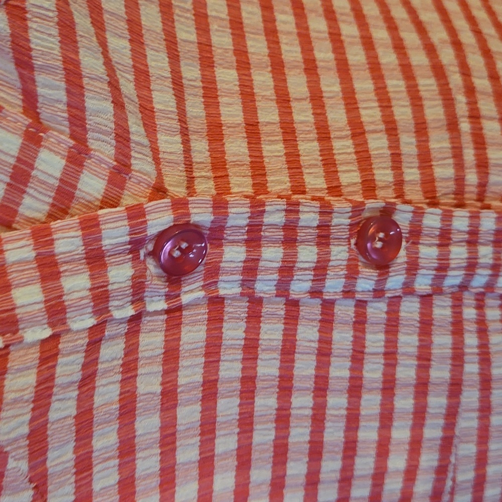 Promesa Red/Pink and White Gingham  Maxi Searsucker Dress New - Picture 4 of 17
